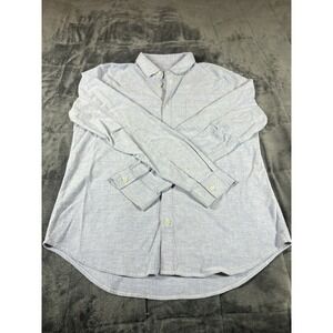 Lululemon Light Blue Knit Oxford Mens L/S Button Front Size Medium‎
